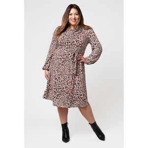 Leota Women's Mallory Dress in Leopard Macadamia (Curve)